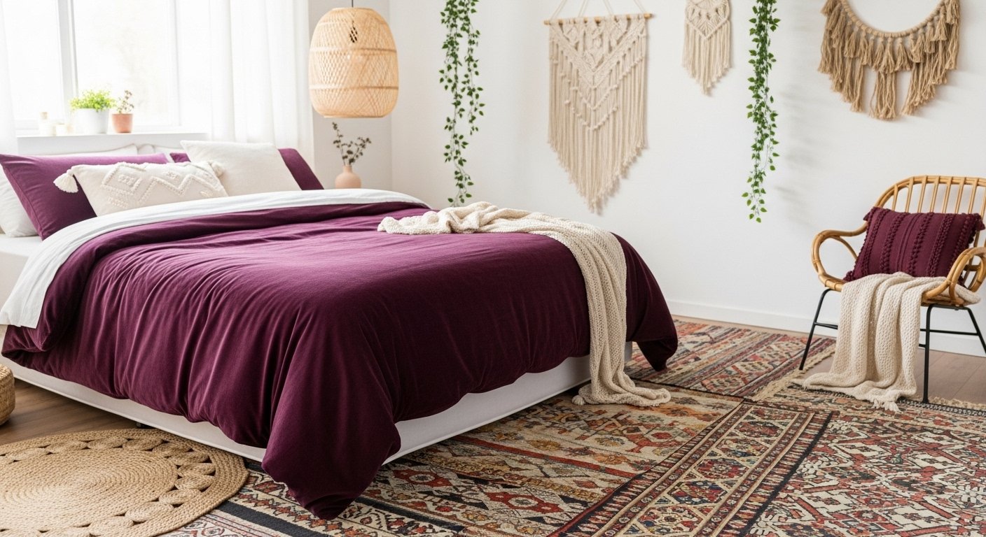 23 Creative Purple Boho Bedroom Decor Ideas That Feel Artistic and Free
