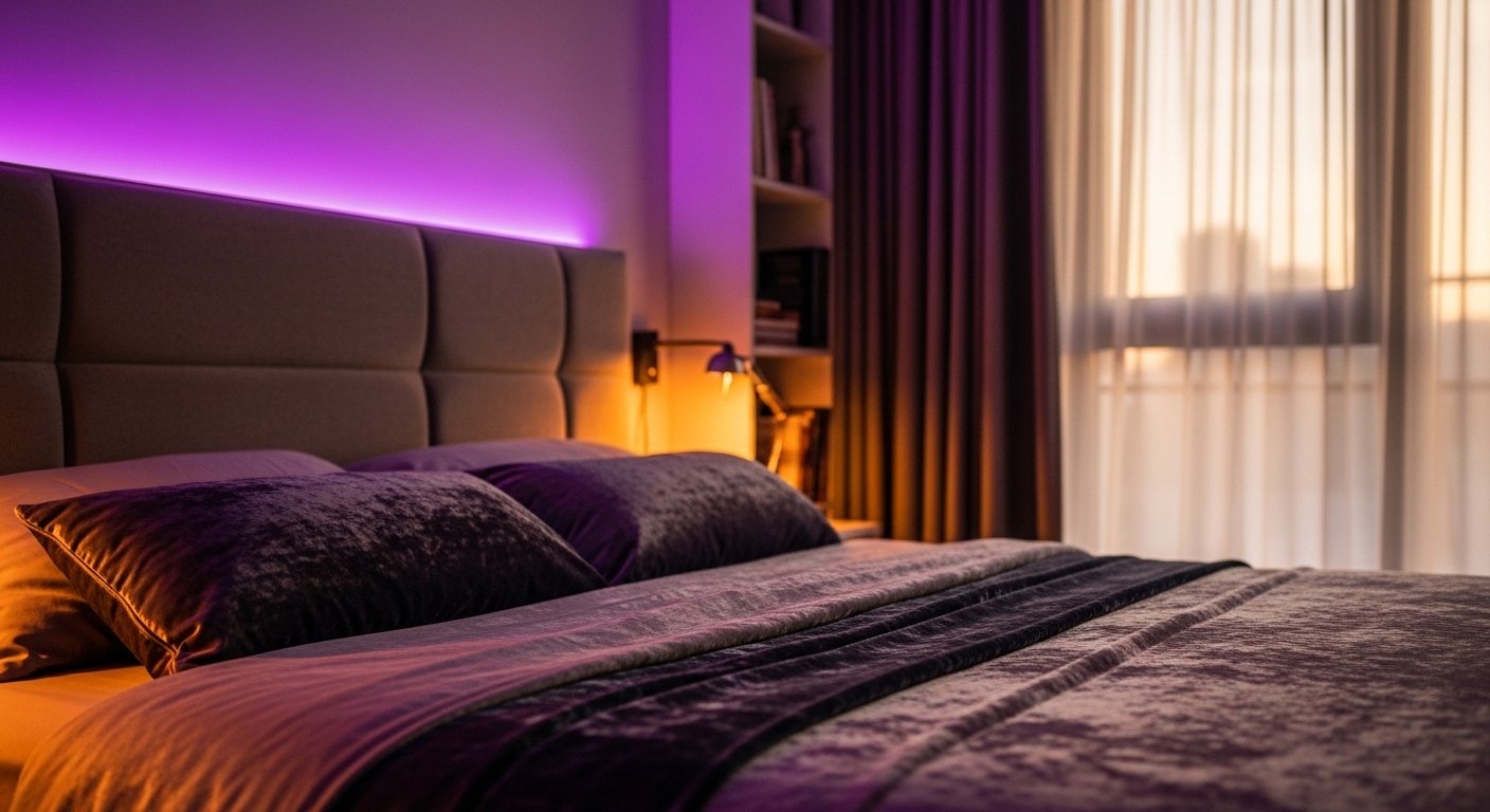 27 Viral Purple Bedroom Decor with LED Lights That Transform Your Room