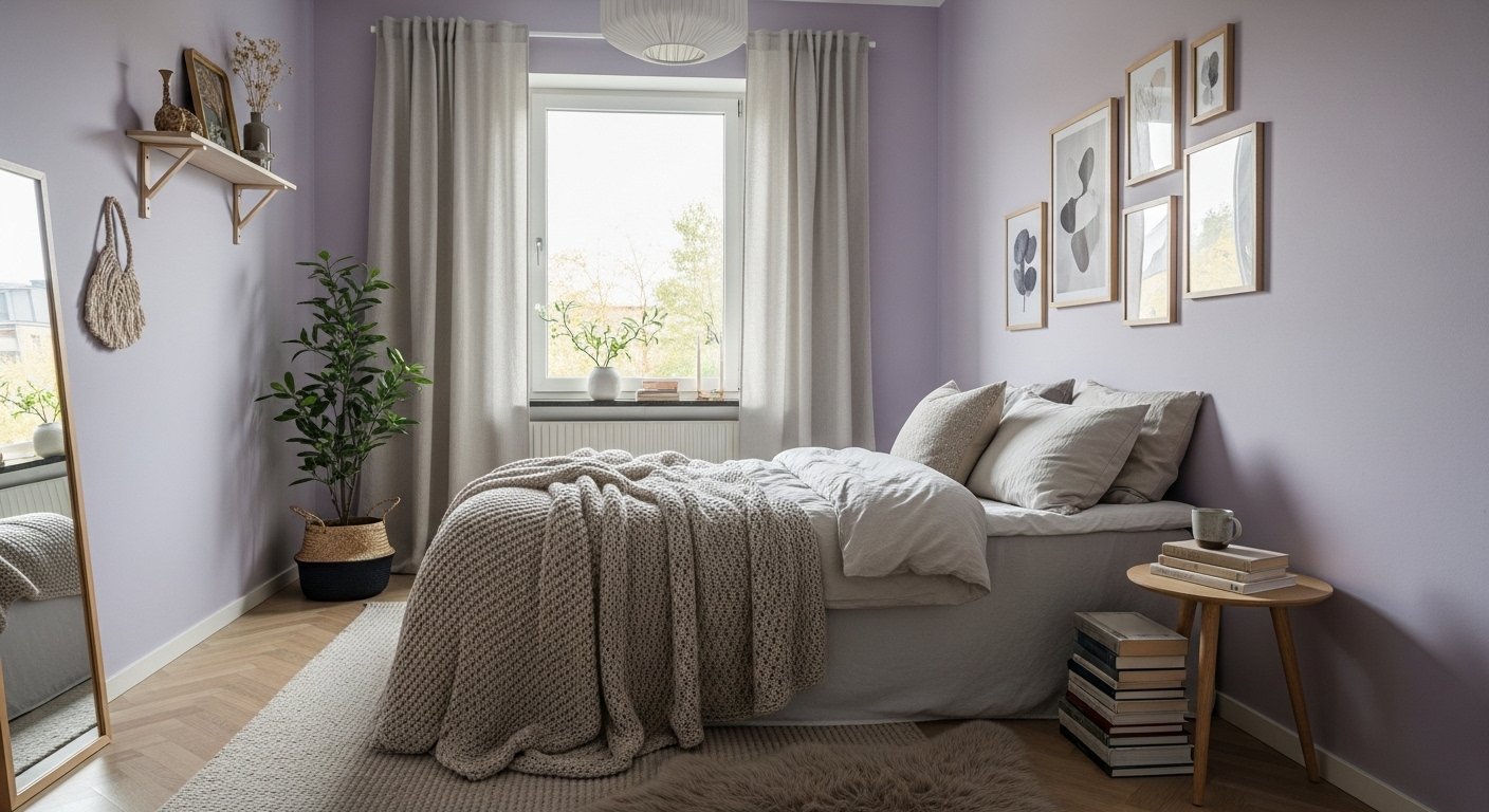 How to Decorate a Small Purple Bedroom Without Making It Feel Crowded