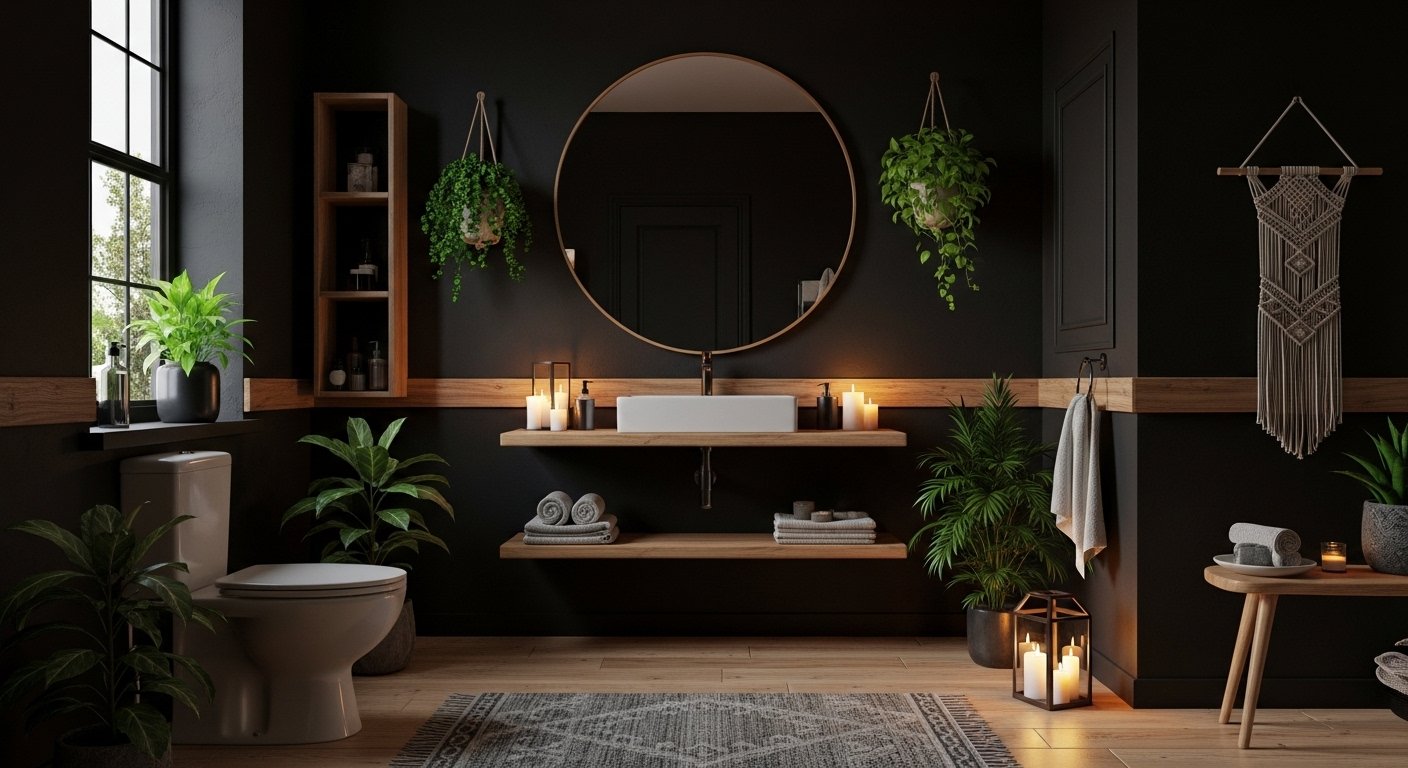 15 Top Black Bathroom Decor Boho You Will Love